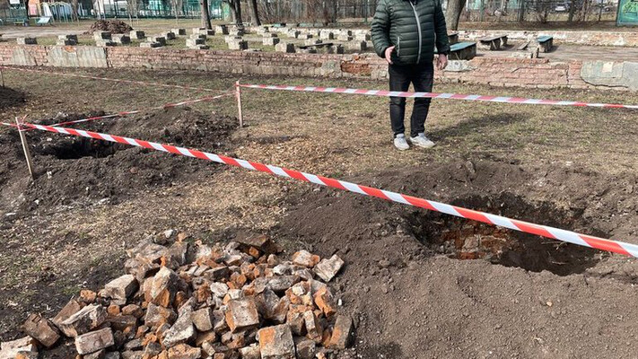  У парку Полтави випадково виявили фундамент знищеної більшовиками Свято-Покровської церкви 