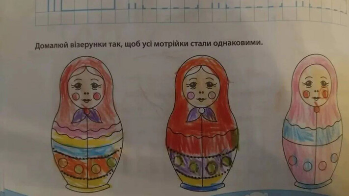 Тернопільські прописи з матрьошкою обурили батьків: видавництво виправдовується