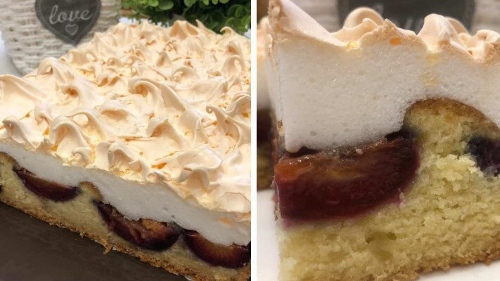 Пиріг зі сливами та меренгою: це смак вас вразить! 